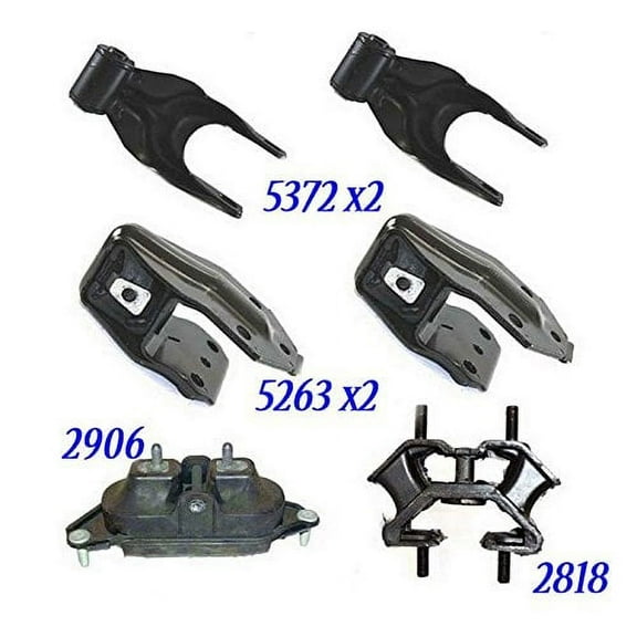 2006-2011 Chevrolet Impala/ Monte Carlo 3.5L Engine Motor & Trans. Mount Set 6PCS 06 07 08 09 10 11 A2818 A5372 A5372 A2906 A5263 A5263