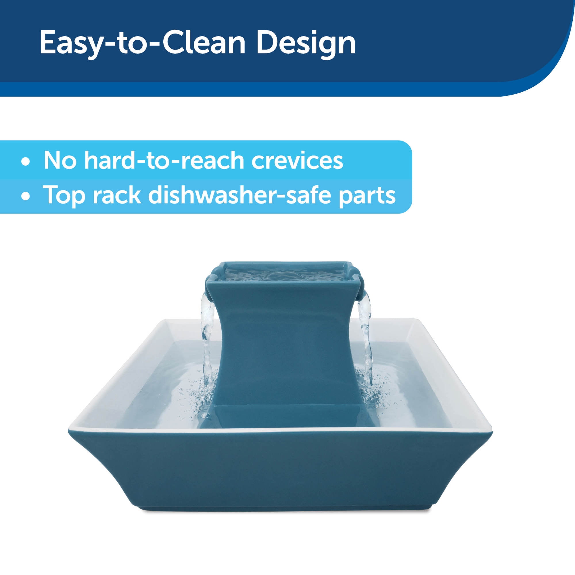 PetSafe Drinkwell Ceramic Pagoda Fountain - Himalayan Blue