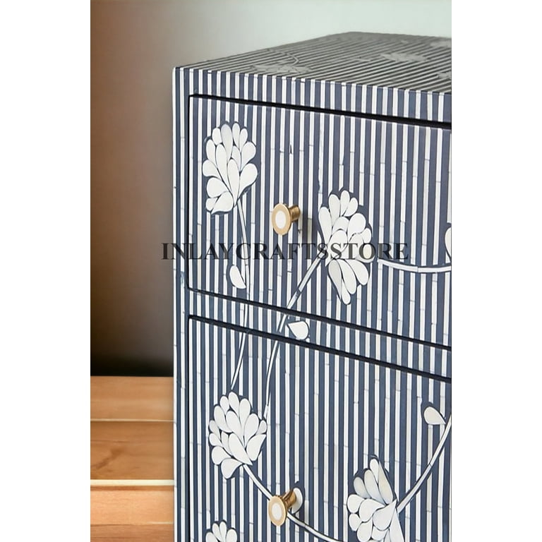 indigo blue dresser Furniture of America Morcote Ash Gray/Indigo Blue Dresser