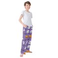thumbnail image 3 of FORMRS Boys Pajama Pants with Pockets Size 6-8Y Kids Lounge Sleep Bottoms, Halloween Ghosts Purple, 3 of 8