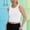 A190 White, variant on WPPGONE Teen Girls Active Cropped Top High Crewneck Sleeveless Workout Shirts Solid Slim Fit Summer Athletic Gym Exercise Dance Basic Everyday Casual Outfits