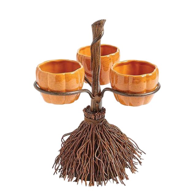 Cuenco para aperitivos de Calabaza Sunnimix resina 22x33 cm Soporte para tazón de aperitivos