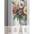thumbnail image 3 of Spring Floral Sheer Curtains for Living Room Bedroom Summer Garden Flora Illustrations Sheer Curtains 96 Inch Long 2 Panels Set Light Filtering Curtain Window Treatments Drapes for Dining Room, 3 of 6