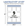 thumbnail image 6 of Avery Glossy Clear Square Labels, 2.5" x 2.5", 225 Labels, 6 of 9
