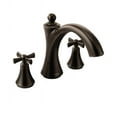 thumbnail image 2 of Moen T657 Wynford Deck Mounted Roman Tub Filler Trim - Nickel, 2 of 5
