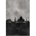 thumbnail image 1 of Great BIG Canvas | Rolled Circle Art Group Poster Print entitled Black and White Minimalist Rome Skyline, 1 of 4