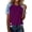 04#Dark Purple, variant on Shirts for Women Raglan Sleeve Denim Print Patchwork Tee Shirt Short Sleeve Crewneck Summer Casual Tops