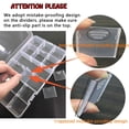thumbnail image 4 of Plastic Organizer Box Small Clear Storage Containers with Lid Adjustable Compartments Organizers for Tool Jewelry Tackle Earring Craft Beads - PC Grids, 4 of 6