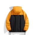 thumbnail image 4 of WTOBBY Men's Single Layer Waterproof Hiking Jacket, Windproof Raglan Sleeve Windbreaker with Adjustable Hood, Lightweight Packable Rain Coat,Saffron 2XL, 4 of 4
