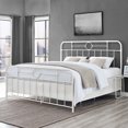 thumbnail image 2 of Ember Interiors Scarlett Boho Metal Pipe King Bed, White, 2 of 8