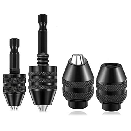

Drill Bit Adapter for Impact Driver Keyless Chuck 2PCS 1/32 Inch to 1/8 Inch &1/4 Inch Hex Keyless Drill Chuck