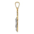 thumbnail image 2 of 14K Two-Tone Gold Charm Pendant Themed Textured 23 mm 11, 2 of 4
