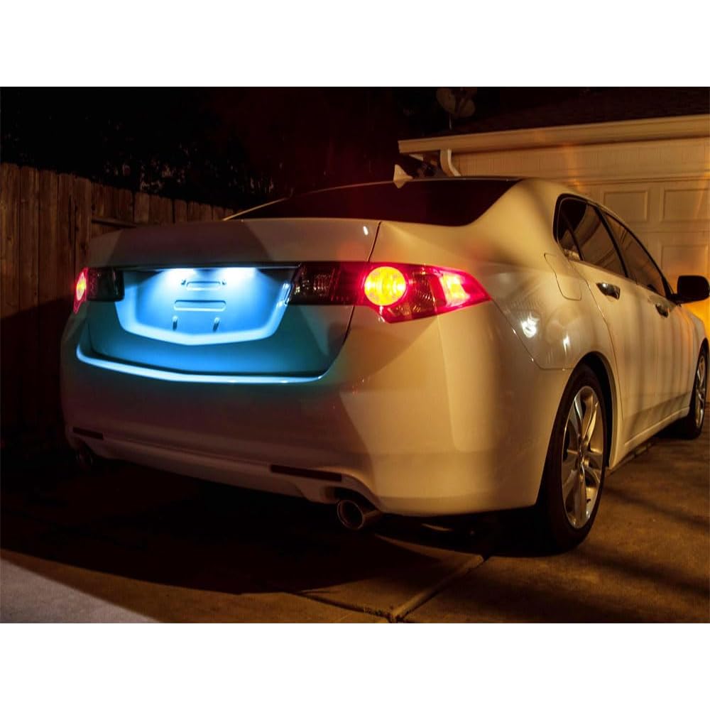 Super Bright Ice Blue Aqua Full LED License Plate Light Kit For Acura MDX RL TL TSX ILX Honda Civic Accord Odyssey