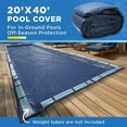 thumbnail image 3 of 20-Ft x 40-Ft Pool Cover for Inground Pools - Rectangle Winter Inground Pool Cover, Extra Thick Material & Durable Design, Cold and UV-Resistance, Navy Blue, 3 of 8