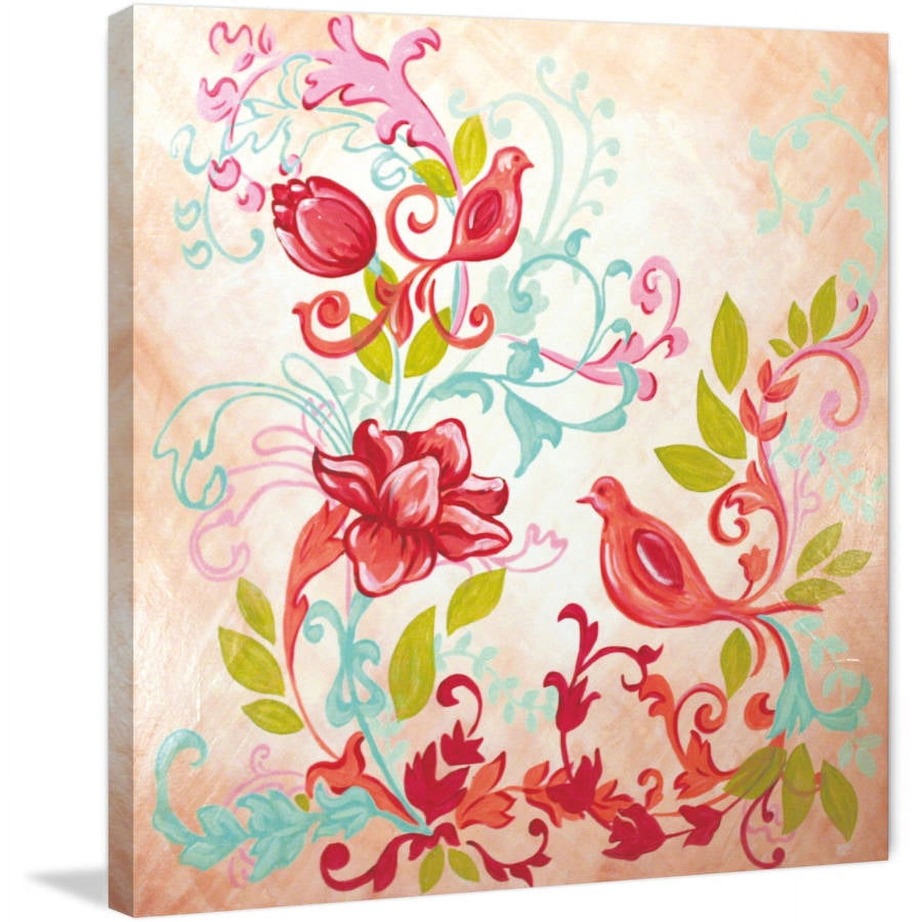 Marmont Hill "Boho Bird" by Reesa Qualia Painting Print on Wrapped Canvas