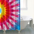 thumbnail image 4 of Colorful Tie Dye Mandala Pattern Shower Curtain 84"x72" ,Bathroom Decorative Shower Curtains Set with 12 Hooks,Modern Waterproof Washable Shower Curtain, 4 of 6