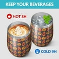 thumbnail image 4 of Halloween Pattern 12oz Stainless Steel Insulated Wine Tumbler with Lid and Straw – Double Wall Vacuum Mug for Hot & Cold Drinks, 304 Steel Interior, Sweat-Free Design. Trick or Treat !, 4 of 5