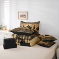 thumbnail image 6 of Manfei Vintage Wildlife 7 Pieces Full Size Bedding Sets,Cartoon Bear Full Size Bed in a Bag,Brown,Black Reversible, 6 of 7