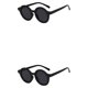 thumbnail image 2 of Qarigey Gafas de sol redondas para niños Gafas para bebés Ropa facial Accesorios para protección de ojos Negro brillante Gris Gris negro brillante 2Conjunto, 2 of 6