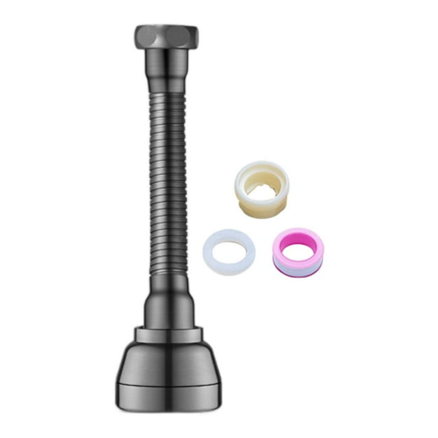 Extensor de grifo Agua de agua Extensión del grifo Tubo de extensión flexible Anti salpicaduras de agua que ahorrando 360 degree Extensor de grifo flexible gris