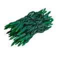 thumbnail image 5 of Novelty Lights RetroGlo® LED Mini Lights, 50 Ceramic Green Bulbs on Green Wire, 11ft with 2.5" Spacing, Incandescent Style Glow, 2700K Warm White Core, 5 of 5