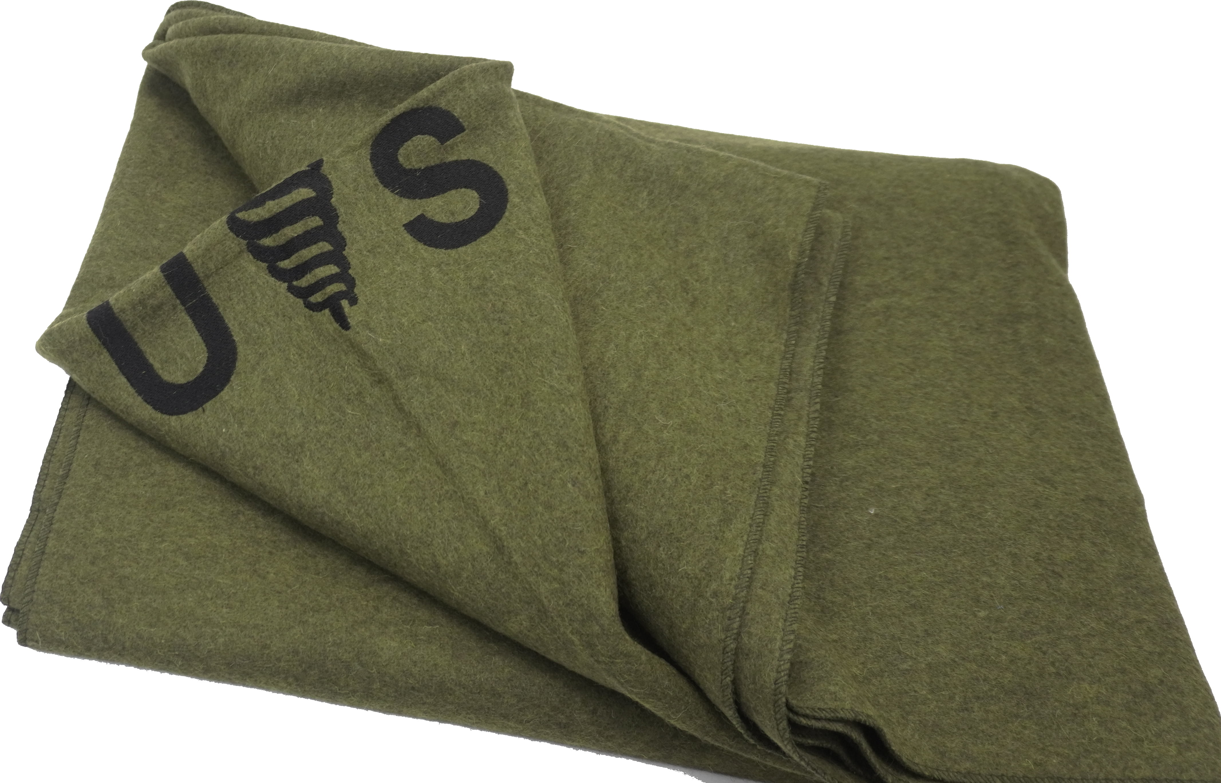U.S. Military Medical Wool Blanket 64" x 90" Army Replica Emergency Blanket - Wool Blend, Olive Drab