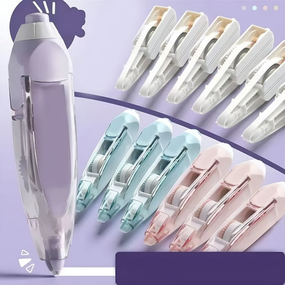 AUQ Correction Tape Pen,Type Correction Tape Easy to Use Tear Tape White Out Correction Tape Office Supplies for Students White Out Correction Tape