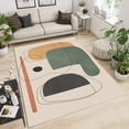 thumbnail image 2 of 3x4 Area Rugs Abstract Irregular Mid-Century Kids Bedroom Rug, Creative Geometric Bohemian Print Bedside Rug Rugged Non Slip for Cafe Living Room Under Table Boys Room Decor, 2 of 7