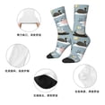 thumbnail image 5 of Honeii Swan Princess On Lake Print Adult Socks,Crew Socks,Casual Calf Socks,Daily Wear Socks for Men & Women, Perfect for Sports, Casual and Everyday Use, 5 of 6