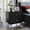 Modern-Black, variant on HLR 20" Modern Fluted Nightstand, White Wood Bedside Table with 2 Drawers & Gold Metal Handles