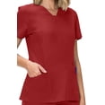 thumbnail image 4 of Jessica Simpson Scrubs Women's Premium 4-Pocket V-Neck Scrub Top, Fashion Medical Scrub Shirt, Available in 14 Colors, 4 of 5
