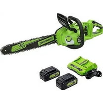 Greenworks 48V (2x24V) 16" Brushless Chainsaw   (2) 4Ah USB Batteries & Dual Port Charger 2018002