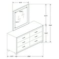 thumbnail image 5 of Melody 6-drawer Upholstered Dresser with Mirror Grey, 5 of 5