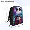 thumbnail image 4 of Goofa The Nightmare Before Christmas Pattern Large Capacity Backpack – Padded Laptop Compartment, Ergonomic Design for School, Work, Travel, and Outdoor Activities, 4 of 8