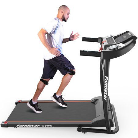 Famistar W500C Electric Folding Treadmill w/ Heart Pulse System/ Low Noise Electric Running Training Fitness Treadmill - Built-in MP3 Speaker,...