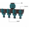 thumbnail image 3 of Distribuidor de agua de 4 vías, divisor de manguera, conector de manguera de jardín, conector en Y, separador de agua para grifo, 3 of 5