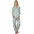 thumbnail image 1 of Bimba Ensemble de Pyjama de Nuit en Rayonne pour Femmes, Chemise à Manches Longues Imprimée avec Pyjamas, 1 of 6