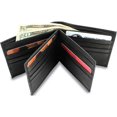 thumbnail image 4 of Fashion Black Leather Bi-Fold Wallet With Card Holder Flaps Made In India gm17693, 4 of 5