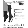 thumbnail image 3 of BlinkLLX 6 Pairs Women Slouch Socks Thigh High Boot Cotton Scrunch Stacked Socks Long Striped Winter Stockings for Woman, 3 of 6