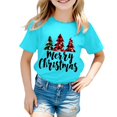 thumbnail image 6 of Ulanda Toddler Christmas Shirt Boys Girls Santa Chicken Tshirts Funny Xmas Holiday Dinosaur Outfit Tees Gift for Kids (Light Blue, 18-24 Months), 6 of 6