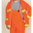 thumbnail image 3 of Rainsuit with Detachable Hood, PVC, 0.35 mil Thick, Detachable, Orange, M, 3 of 4
