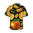 thumbnail image 3 of Kll Men'S Hawaiian Shirt Short Sleeve Button Down Beach Shirts-Tangerine, 3 of 8