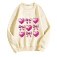 thumbnail image 2 of Xixinqiwan Women Valentines Day Hooded Sweatshirt,Women Valentine Heart Sweatshirt Vintage Pullover Tops Valentines Gifts for Girlfriend Wife, 2 of 3