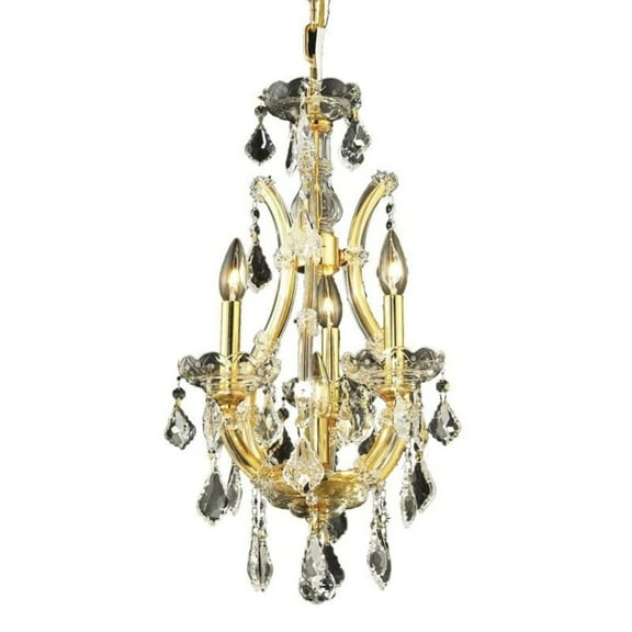 2800 Maria Theresa Collection Pendant D:12in H:22in Lt:4 Gold Finish (Royal Cut Crystals)