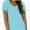 Turquoise, variant on Womens Summer Sleeve V Neck Casual Tops Tshirts