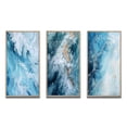 thumbnail image 2 of Designart "Arctic Glacier Landscape Aerial Perspective V" Glacier Framed Wall Art Set Of 3 - Blue Country Frame Gallery Set For Office Decor, 2 of 6