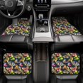 thumbnail image 6 of Cauagu Butterfly Wild Insect Pattern Car Floor Mat Set of 4,Car Carpet Mats Car Mats with Anti-Slip Backing & Driver Heel Pad Universal Fit for Cars/Trucks/SUV/Vans, 6 of 6