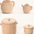 thumbnail image 4 of 1PC Solid Wood Tableware Toy No Paint Tea Pot Toy Simulated Kitchen Cooking Tea Kettle Toy Mini Tea Pot Toy Funny Play House Cutlery Toy for Home Nursery Size L, 4 of 6