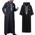 thumbnail image 2 of Islamics Clothing Men Robe Kaftan Muslims Man Moroccan Casual Long Dress Arabic Thobe Grown Middle East National Costume, 2 of 8