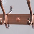 thumbnail image 3 of Uxcell 13.8" Perchero de pared de doble gancho de 4 ganchos, tono cobre de aleación de zinc 1 pieza, 3 of 7